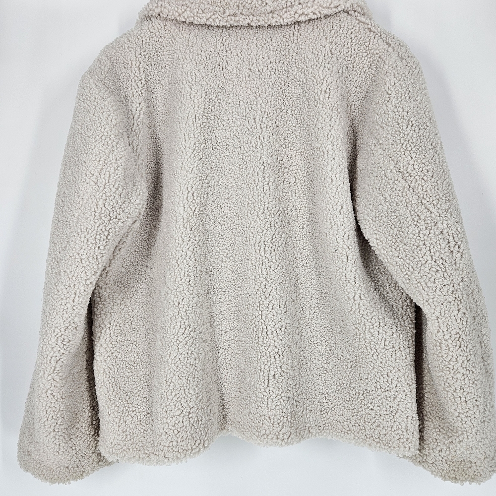 Aritzia Wilfred Bone White Stanza Sherpa Teddy Coat - Picture 12 of 14